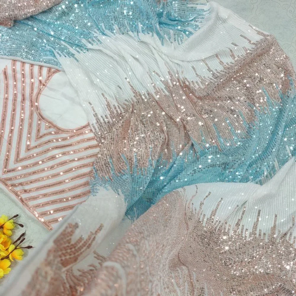 INDIAN PAKISTANI WEDDING DESIGNER SAREE BLOUSE NEW SARI BOLLYWOOD PARTY WEAR - Picture 3 of 6